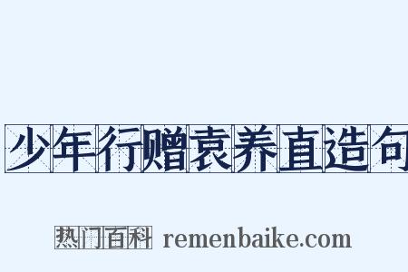 少年行赠袁养直造句是什么意思的图片